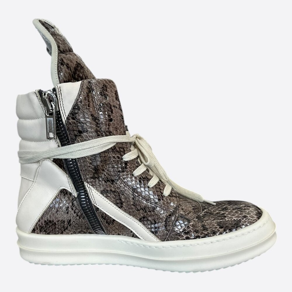 Rick Owens Python & White Women's Geobaskets - image 5